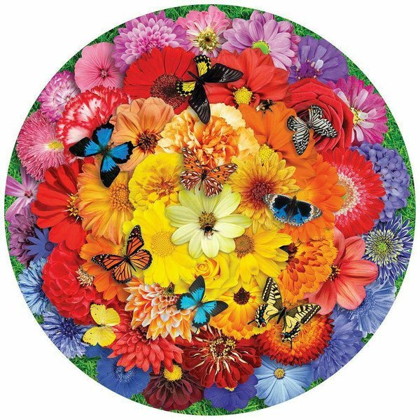 Colorful Bloom 500 Piece Round Jigsaw Puzzle by Springbok Puzzles - Springbok Puzzles - Jigsaw Puzzles - The Puzzle Center -