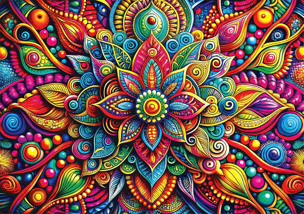 Colorful Mandala 1000 Piece Jigsaw Puzzle | Yazz - Jigsaw Puzzles - The Puzzle Center