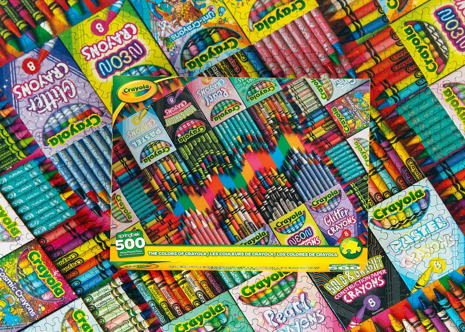 Colors Of Crayola 500 Piece Jigsaw Puzzle by Springbok Puzzles - Springbok Puzzles - Jigsaw Puzzles - The Puzzle Center