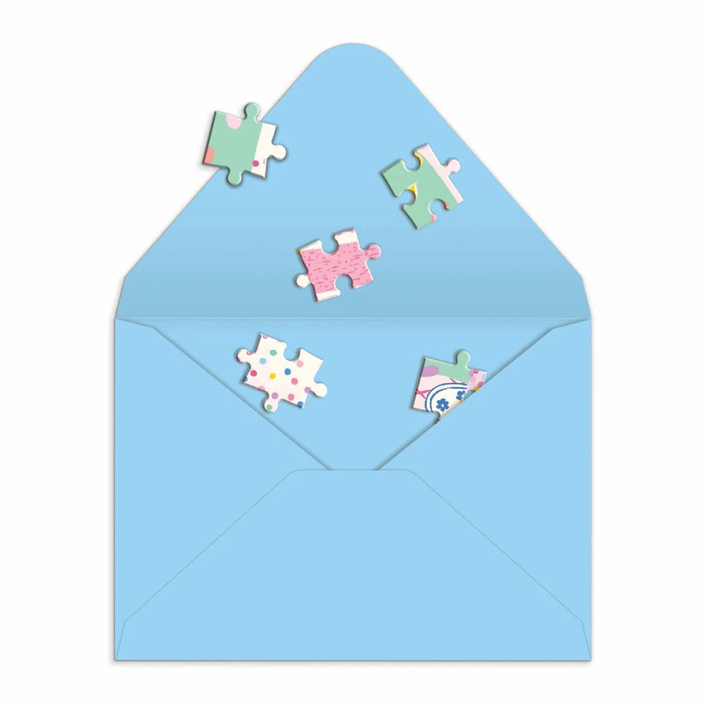 Confetti Birthday Cake 60 Piece Greeting Card Puzzle | Galison - Greeting Card Puzzle - The Puzzle Center