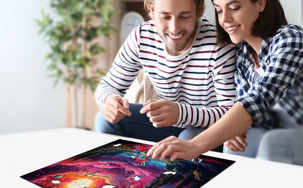 Cosmic Canvas 300 Piece Wooden Jigsaw Puzzle | Trippy Puzzle Co - Jigsaw Puzzles - The Puzzle Center