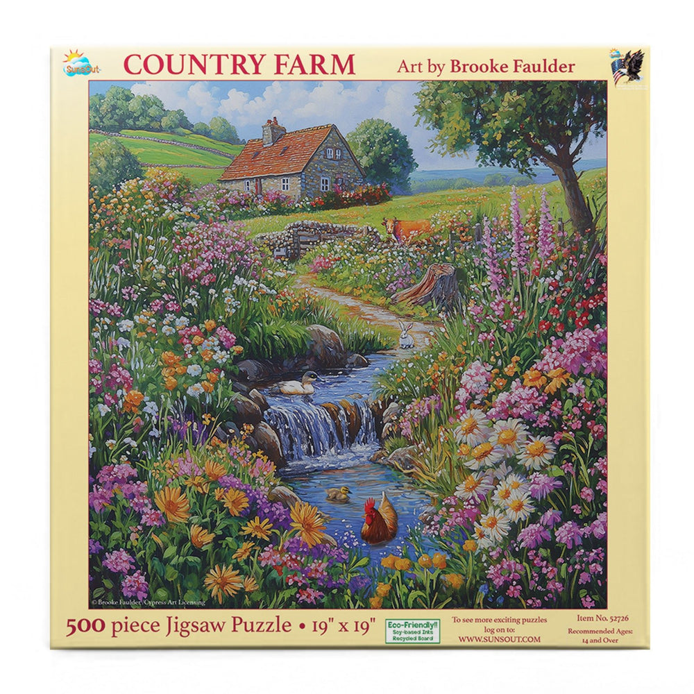 Country Farm 500 Piece Jigsaw Puzzle by SunsOut Puzzles - SunsOut - Jigsaw Puzzles - The Puzzle Center