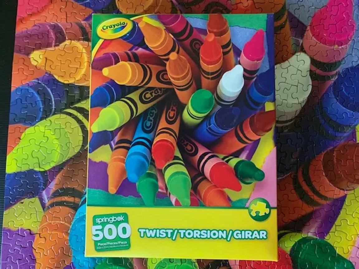 Crayola Twist 500 Piece Jigsaw Puzzle by Springbok Puzzles - Springbok Puzzles - Jigsaw Puzzles - The Puzzle Center -