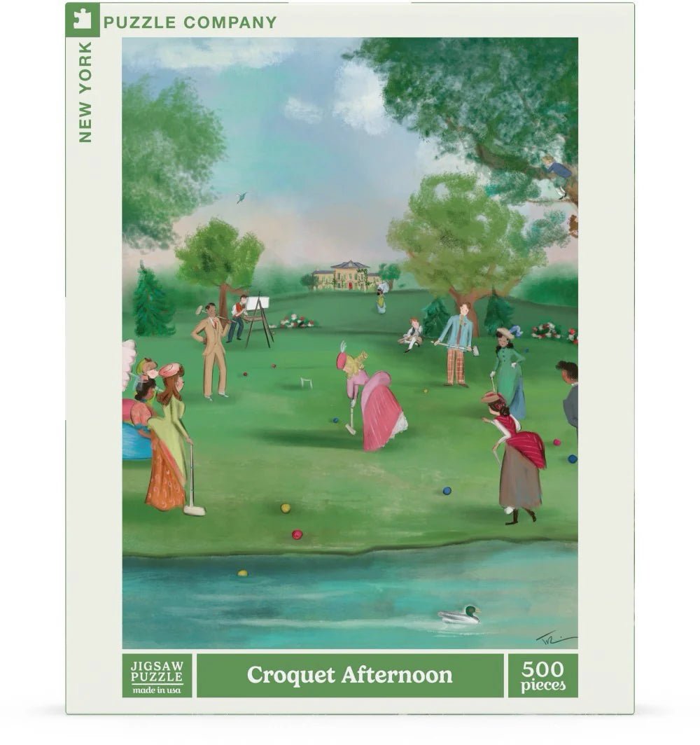 Croquet Afternoon 500 Piece Jigsaw Puzzle | New York Puzzle Company - Jigsaw Puzzles - The Puzzle Center