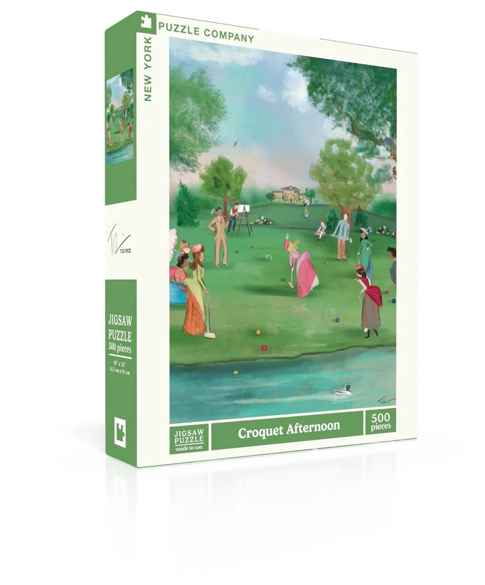 Croquet Afternoon 500 Piece Jigsaw Puzzle | New York Puzzle Company - Jigsaw Puzzles - The Puzzle Center