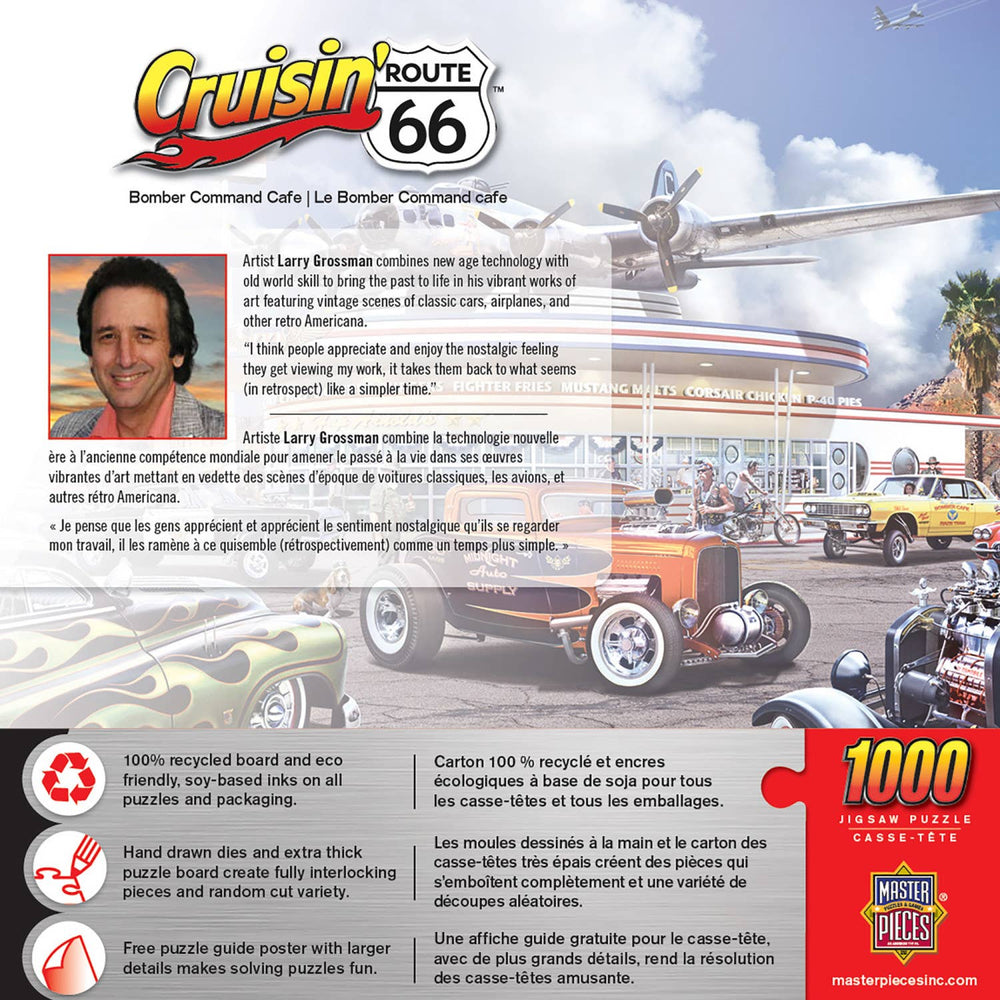 Cruisin' Route 66 Bomber Command Cafe 1000 Piece Puzzle | Masterpieces - Masterpieces Puzzles - Jigsaw Puzzles - The Puzzle Center