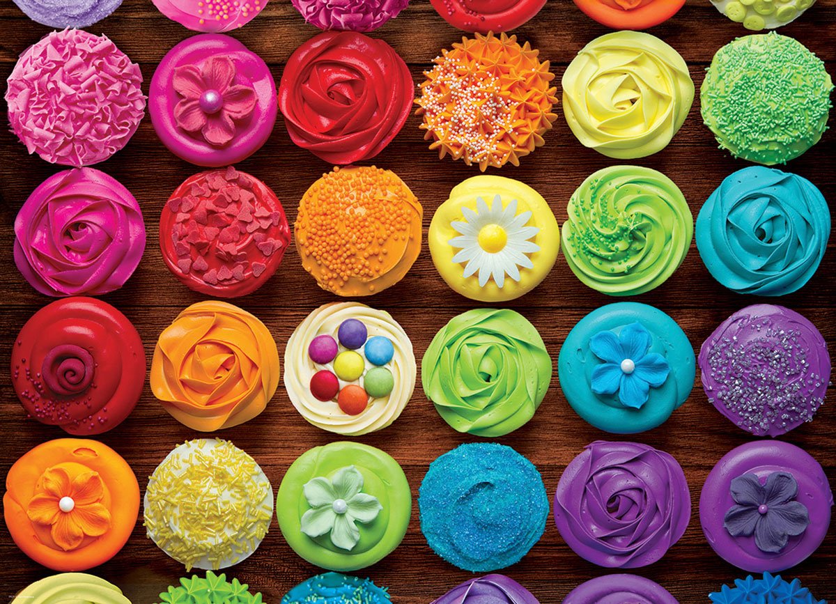 Cupcake Rainbow 1000 Piece Jigsaw Puzzle by Eurographics - Eurographics - Jigsaw Puzzles - The Puzzle Center -
