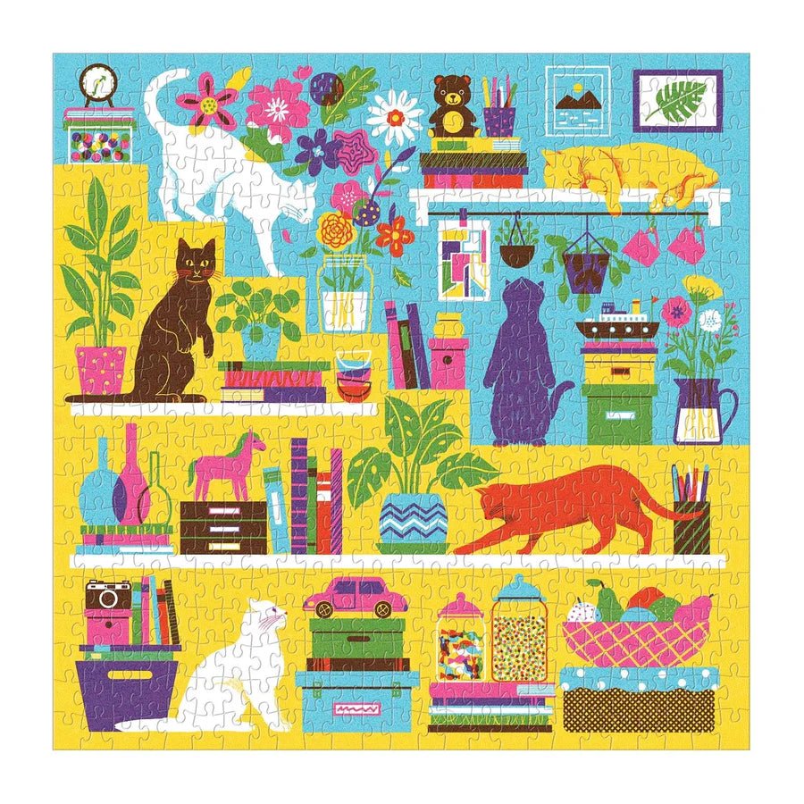 Curious Cats 500 Piece Jigsaw Puzzle by Galison - Galison - Jigsaw Puzzles - The Puzzle Center