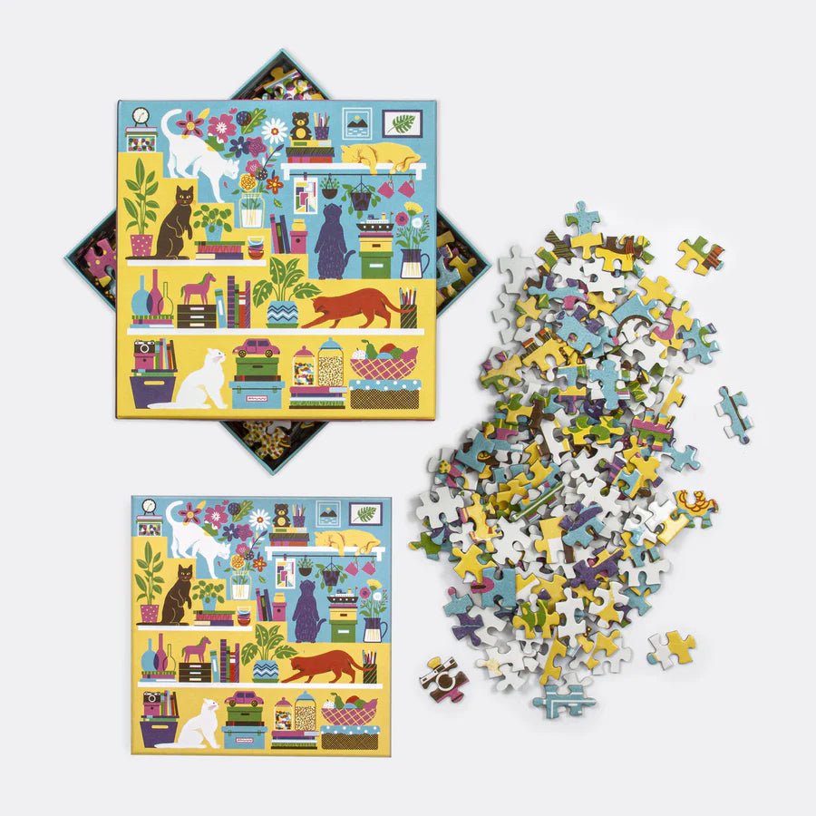 Curious Cats 500 Piece Jigsaw Puzzle by Galison - Galison - Jigsaw Puzzles - The Puzzle Center