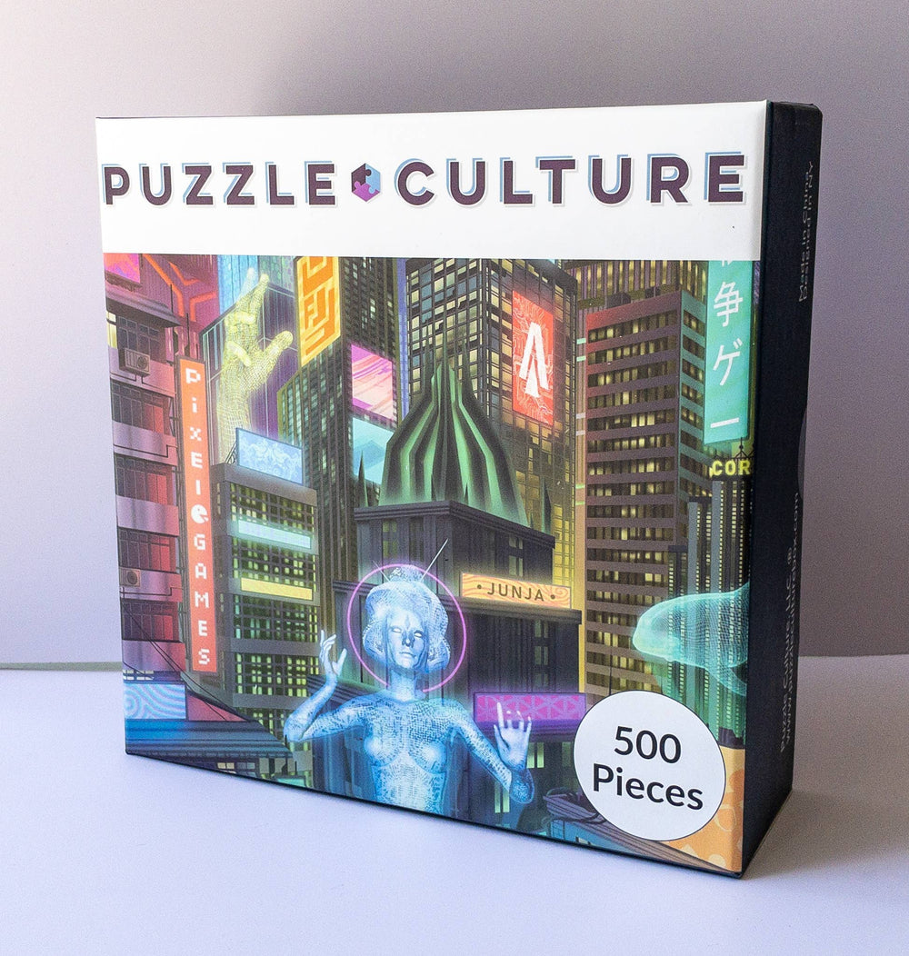 Cyber City Puzzle by Puzzle Culture - 500 Piece Jigsaw Puzzle - Puzzle Culture - Jigsaw Puzzles - The Puzzle Center -