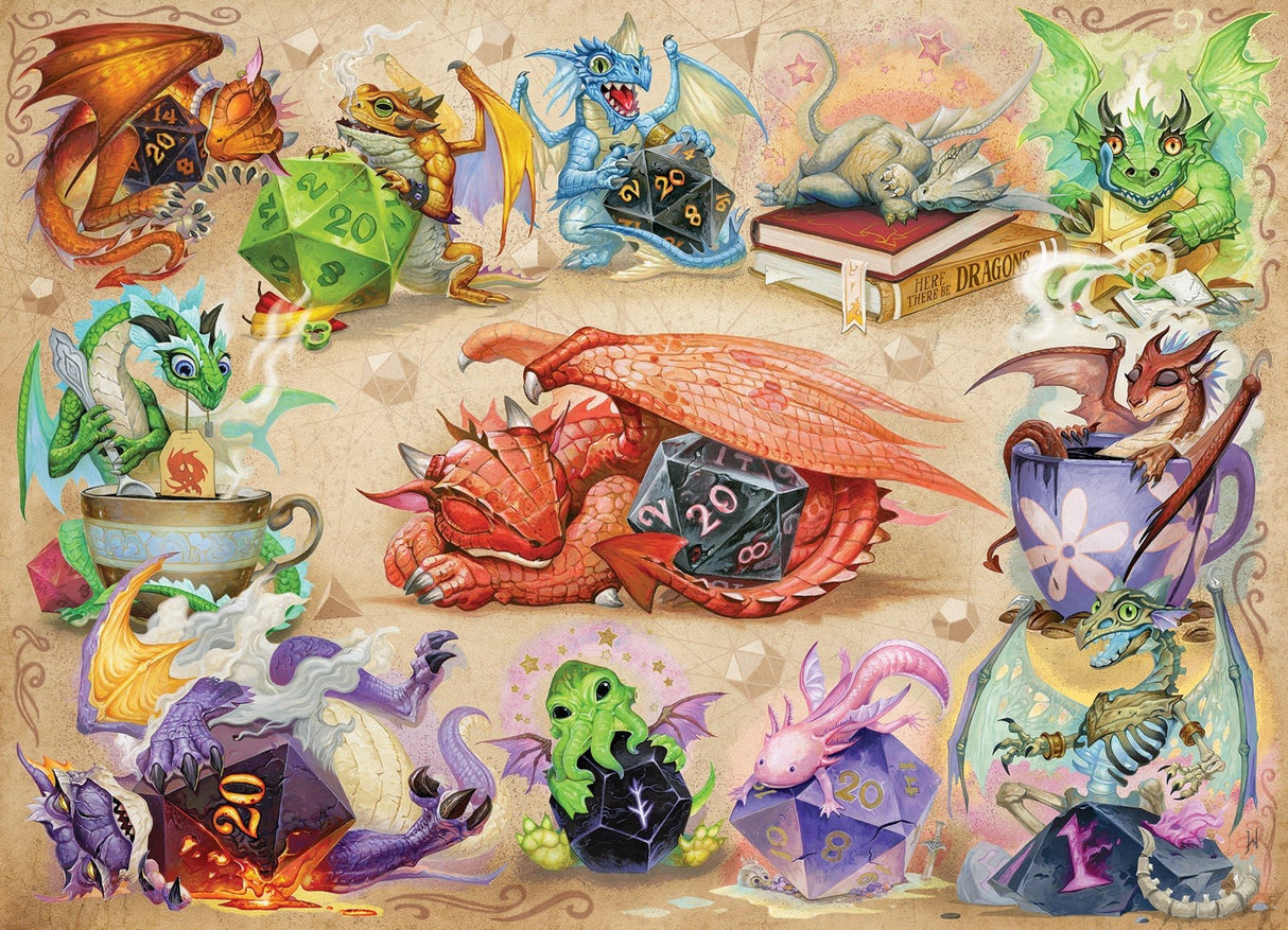 D20 Dragons 500 Piece Jigsaw Puzzle | Cobble Hill - Jigsaw Puzzles - The Puzzle Center