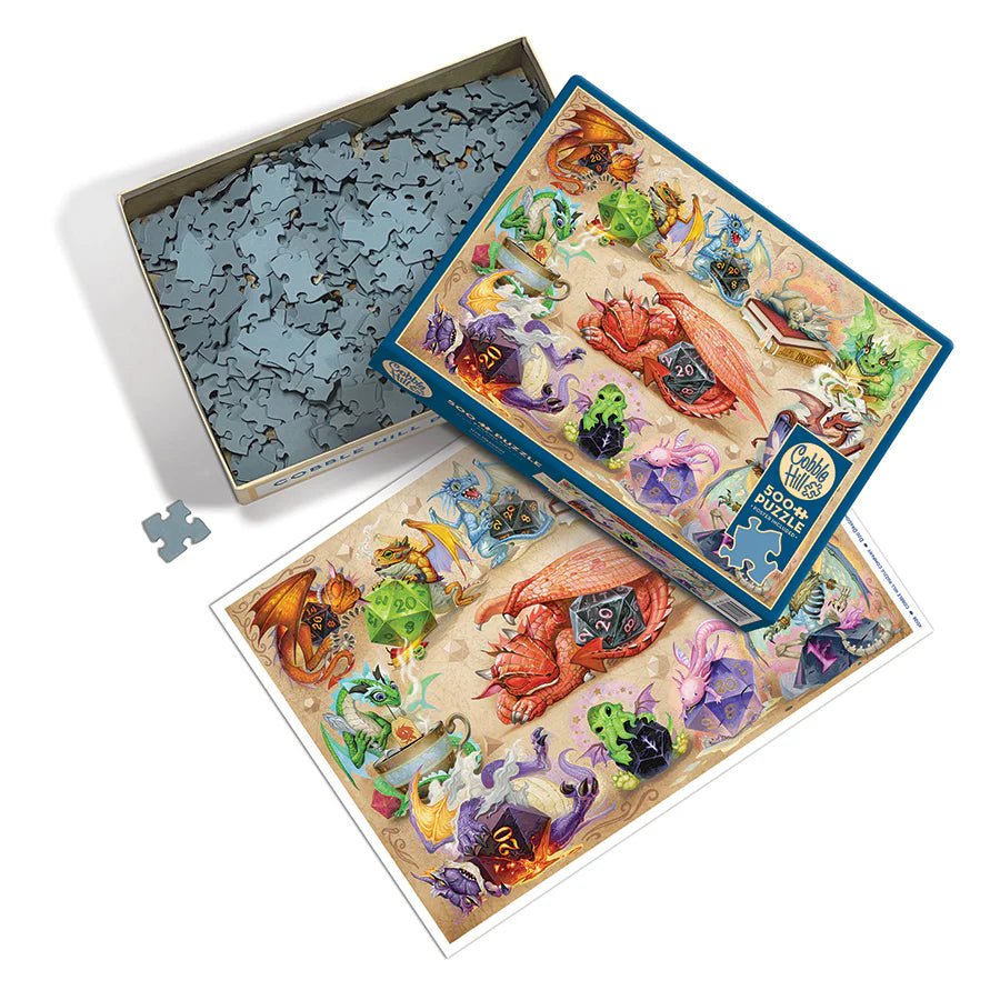 D20 Dragons 500 Piece Jigsaw Puzzle | Cobble Hill - Jigsaw Puzzles - The Puzzle Center