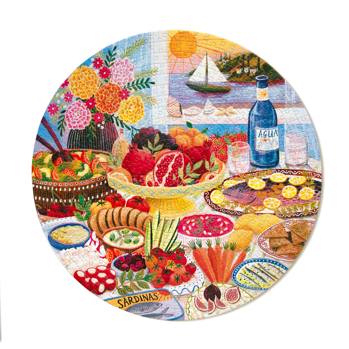 Mediterranean Table 500 Piece Jigsaw Puzzle | eeBoo