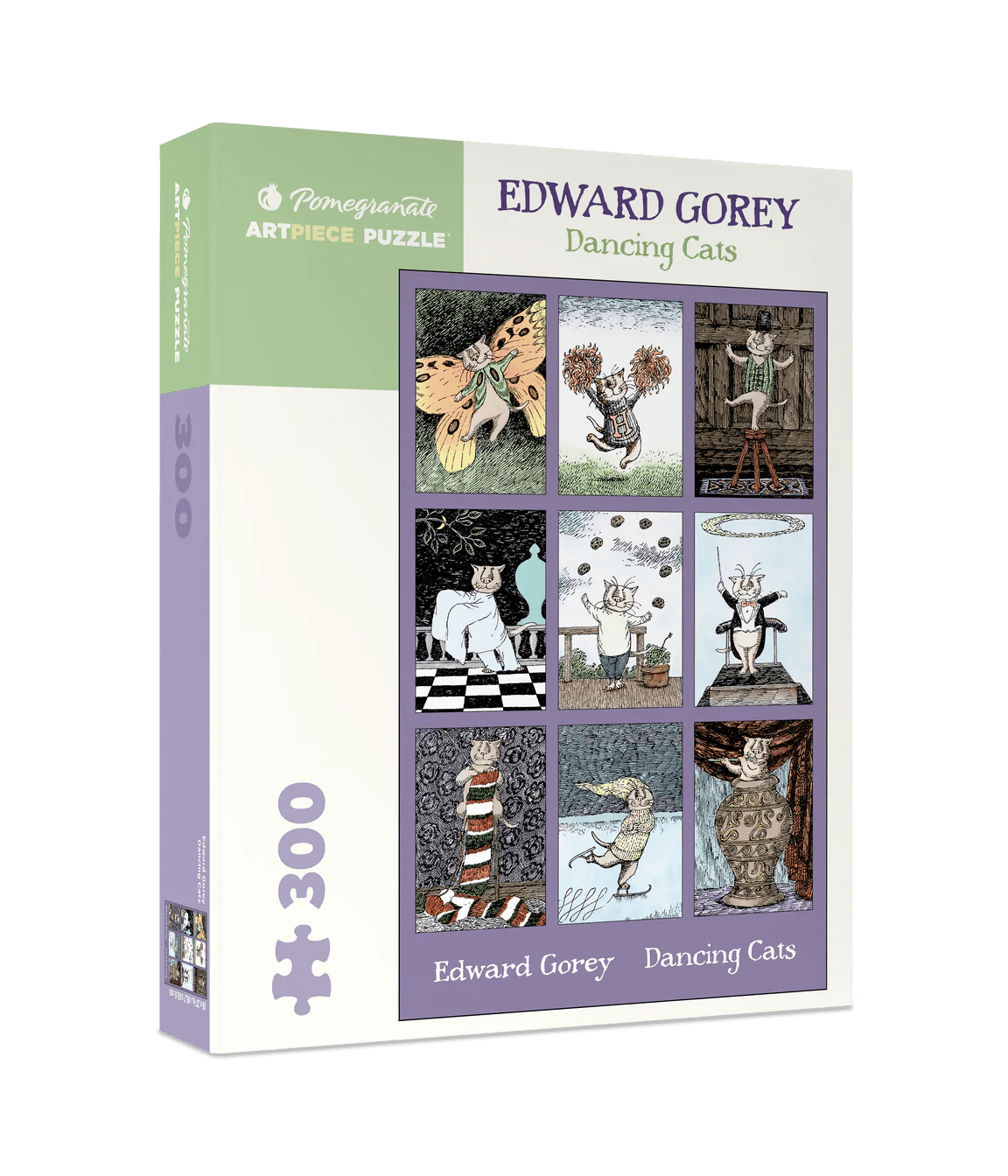 Dancing Cats 300 - Piece Jigsaw Puzzle - Edward Gorey by Pomegranate - Pomegranate - Jigsaw Puzzles - The Puzzle Center -