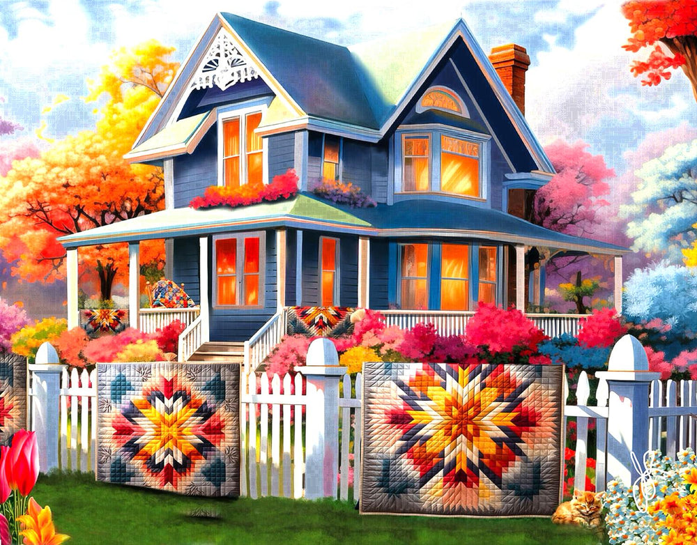 Dandelion Quilts 1000 Piece Jigsaw Puzzle by SunsOut Puzzles - SunsOut - Jigsaw Puzzles - The Puzzle Center