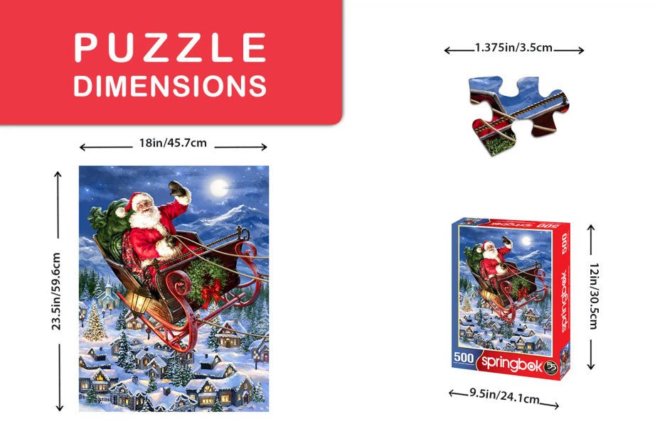 Delivering Christmas 500 Piece Jigsaw Puzzle by Springbok Puzzles - Springbok Puzzles - Jigsaw Puzzles - The Puzzle Center -