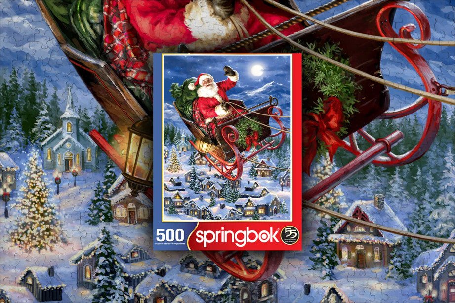 Delivering Christmas 500 Piece Jigsaw Puzzle by Springbok Puzzles - Springbok Puzzles - Jigsaw Puzzles - The Puzzle Center -