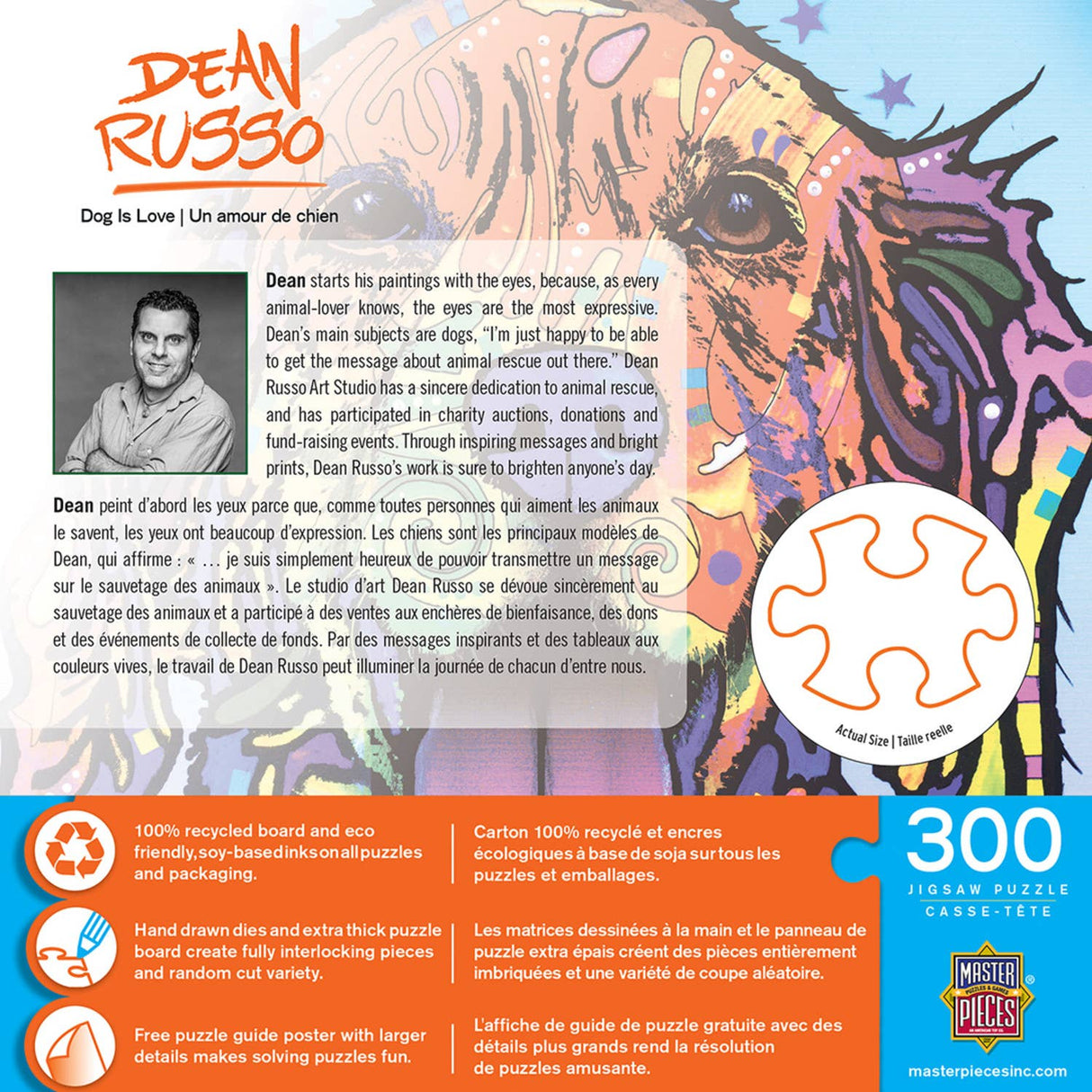 Dog is Love - Dean Russo 300 Piece EZ Grip Puzzle by MasterPieces Puzzles - Jigsaw Puzzles - The Puzzle Center -