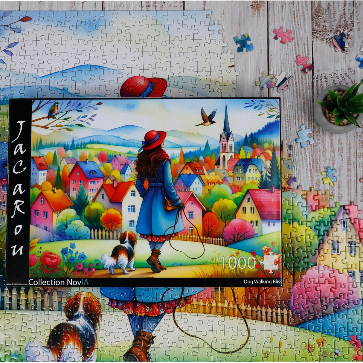 Dog Walking Bliss 1000 Piece Jigsaw Puzzle | JaCaRou - Jigsaw Puzzles - The Puzzle Center