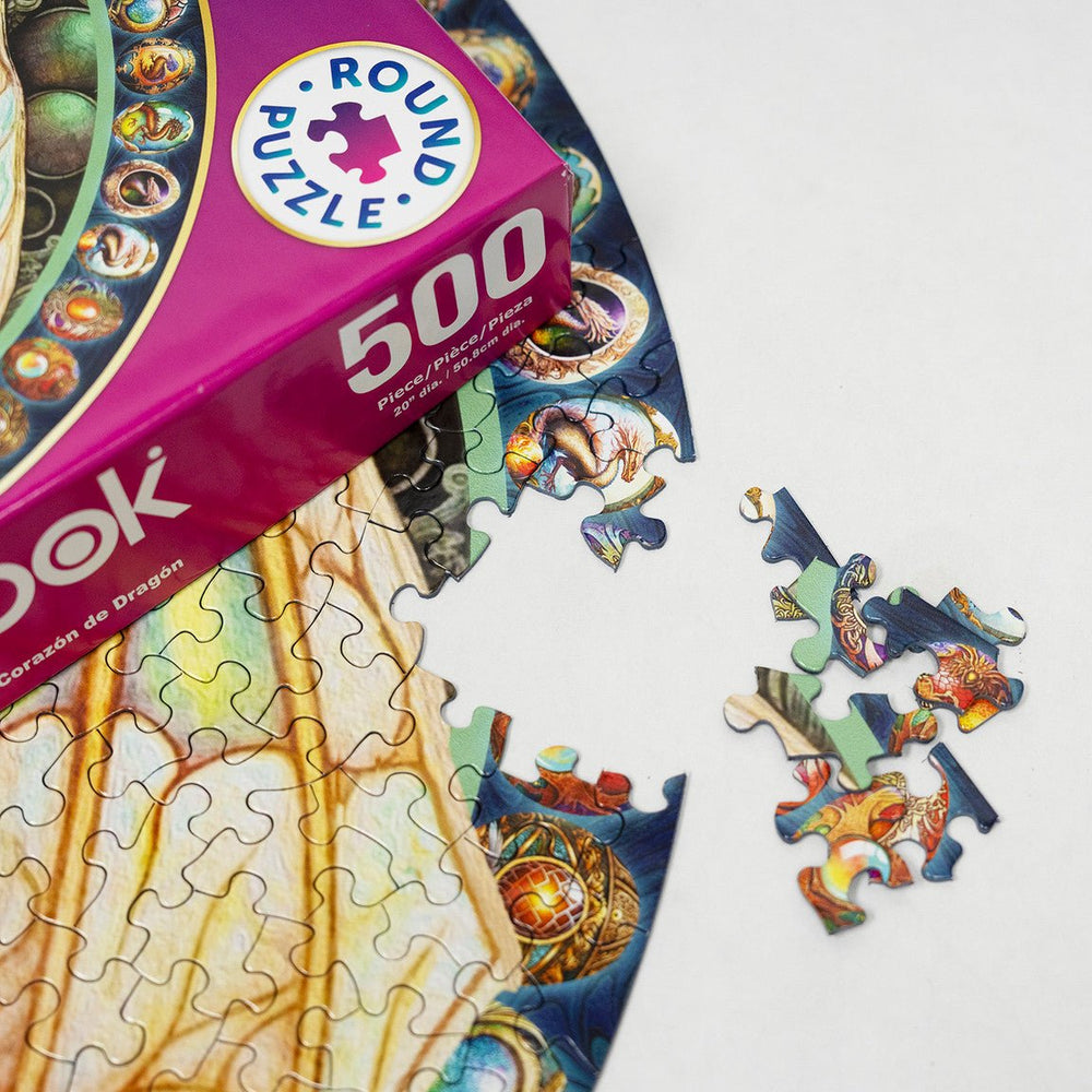 Dragon Heart 500 Piece Round Jigsaw Puzzle by Springbok Puzzles - Springbok Puzzles - Jigsaw Puzzles - The Puzzle Center -
