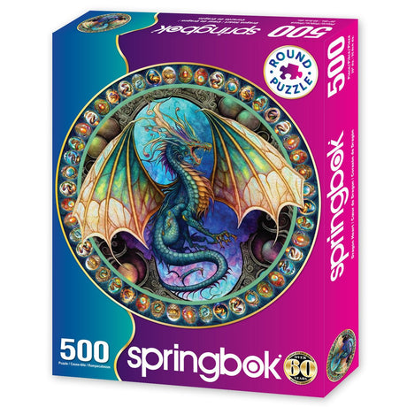Dragon Heart 500 Piece Round Jigsaw Puzzle by Springbok Puzzles - Springbok Puzzles - Jigsaw Puzzles - The Puzzle Center -