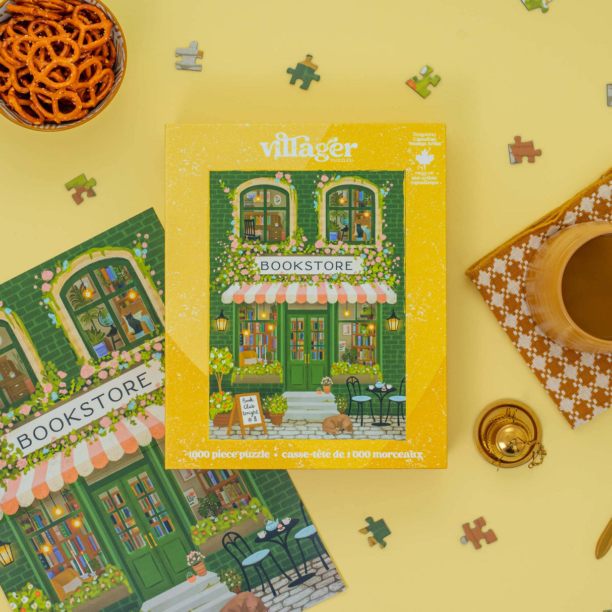 Emerald Bookstore 1000 Piece Jigsaw Puzzle | Villager Puzzles
