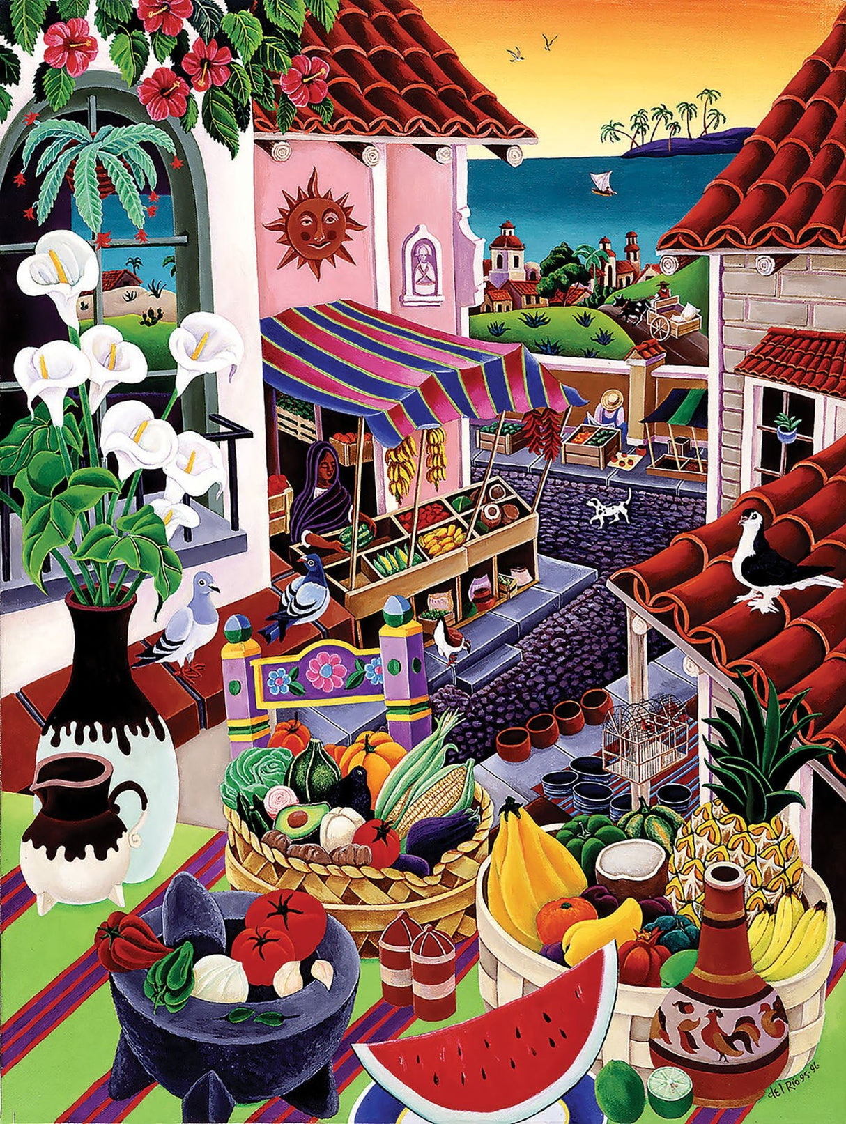 El Mercado 500 Piece Jigsaw Puzzle by SunsOut Puzzles - SunsOut - Jigsaw Puzzles - The Puzzle Center