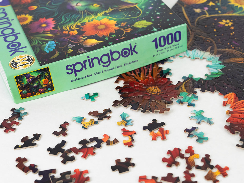 Enchanted Cat 1000 Piece Jigsaw Puzzle | Springbok Puzzles - Springbok Puzzles - Jigsaw Puzzles - The Puzzle Center