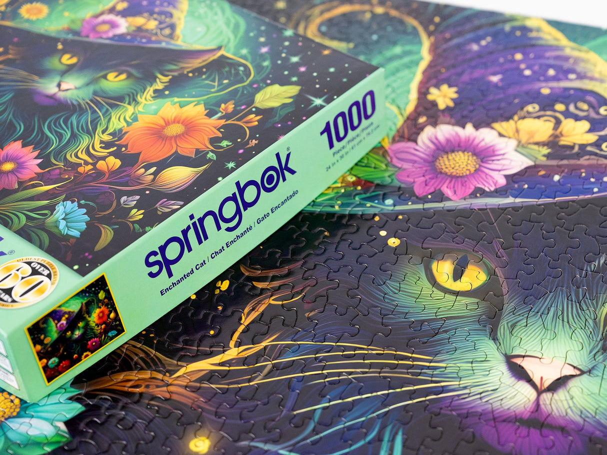 Enchanted Cat 1000 Piece Jigsaw Puzzle | Springbok Puzzles - Springbok Puzzles - Jigsaw Puzzles - The Puzzle Center