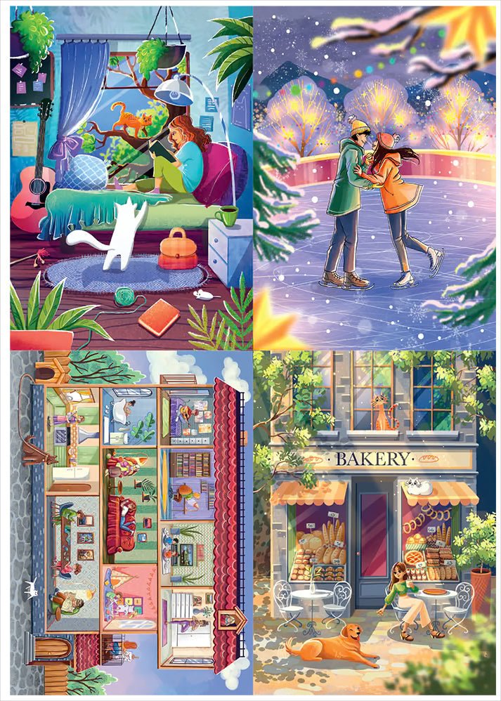 Evgenia Lumfur 4 x 260 Pieces Jigsaw Puzzles | Magnolia - Jigsaw Puzzles - The Puzzle Center