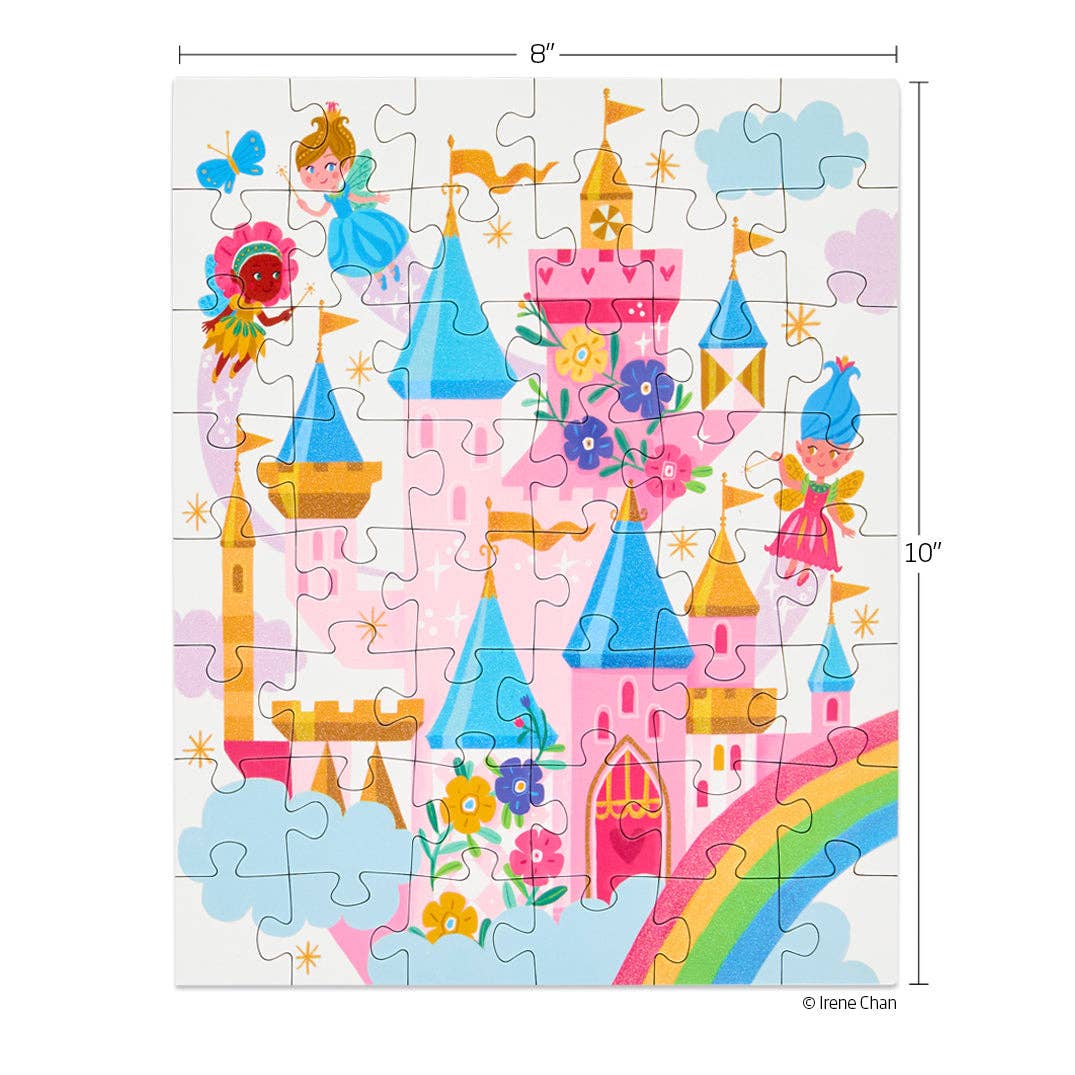Fairy Castle 48 Piece Mini Jigsaw Puzzle | WerkShoppe - Mini Jigsaw Puzzles - The Puzzle Center