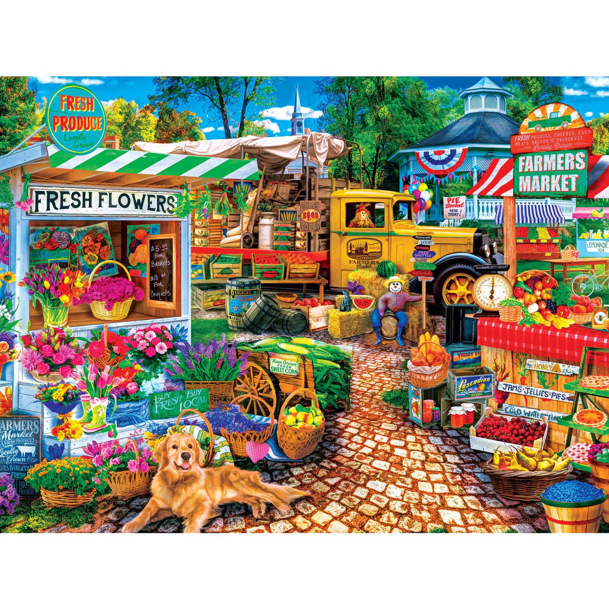 Farmer's Market - Sale on the Square 750 Piece Puzzle by MasterPieces - Masterpieces Puzzles - Jigsaw Puzzles - The Puzzle Center -