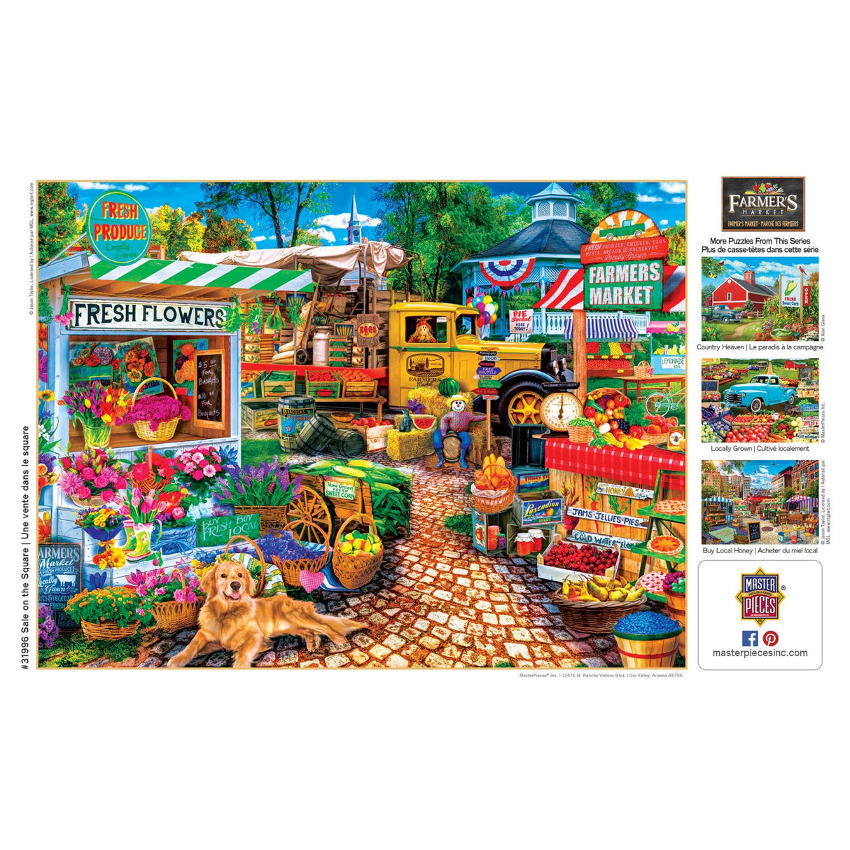 Farmer's Market - Sale on the Square 750 Piece Puzzle by MasterPieces - Masterpieces Puzzles - Jigsaw Puzzles - The Puzzle Center -