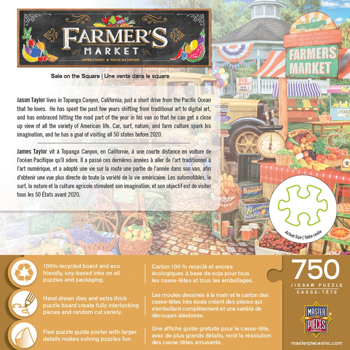 Farmer's Market - Sale on the Square 750 Piece Puzzle by MasterPieces - Masterpieces Puzzles - Jigsaw Puzzles - The Puzzle Center -