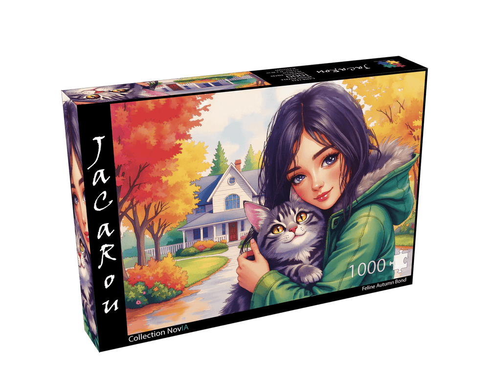 Feline Autumn Bond 1000 Piece Jigsaw Puzzle | JaCaRou Puzzles - Jigsaw Puzzles - The Puzzle Center