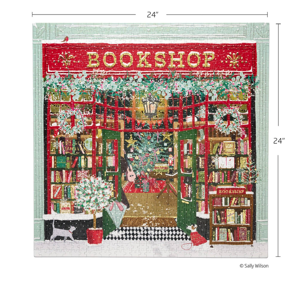 Festive Bookshop 1000 Piece Jigsaw Puzzle | WerkShoppe - Jigsaw Puzzle - The Puzzle Center