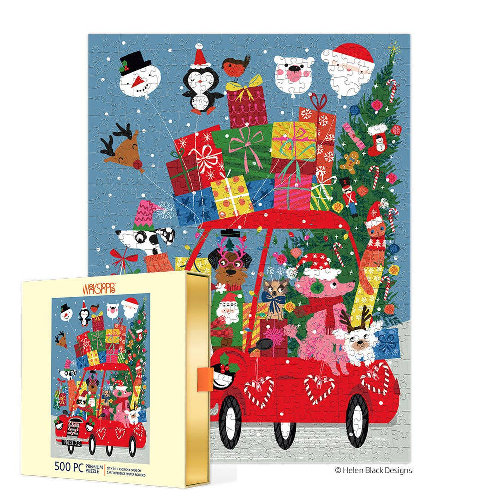 Festive Fun Car 500 Piece Jigsaw Puzzle | WerkShoppe - Jigsaw Puzzles - The Puzzle Center