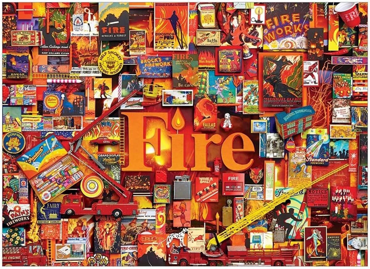 Fire 1000 Piece Jigsaw Puzzle | Cobble Hill - Jigsaw Puzzles - The Puzzle Center