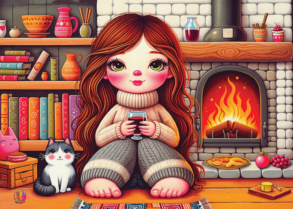 Fireside Evening Bliss 1000 Piece Jigsaw Puzzle | Delfy Puzzles - Jigsaw Puzzles - The Puzzle Center
