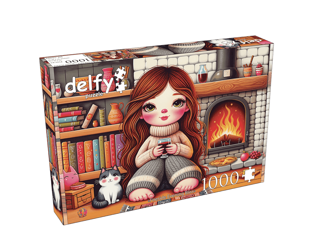Fireside Evening Bliss 1000 Piece Jigsaw Puzzle | Delfy Puzzles - Jigsaw Puzzles - The Puzzle Center