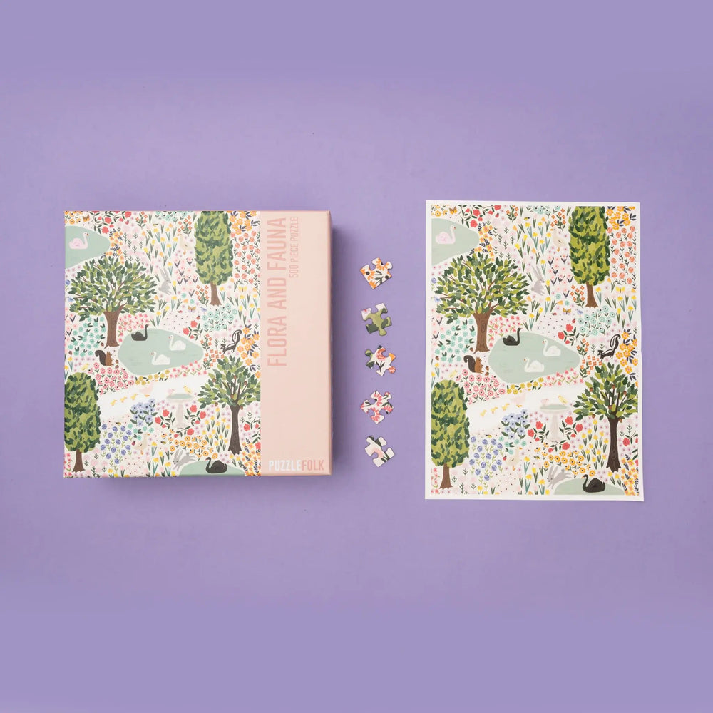 Flora & Fauna 500 Piece Jigsaw Puzzle by Puzzlefolk - Jigsaw Puzzles - The Puzzle Center