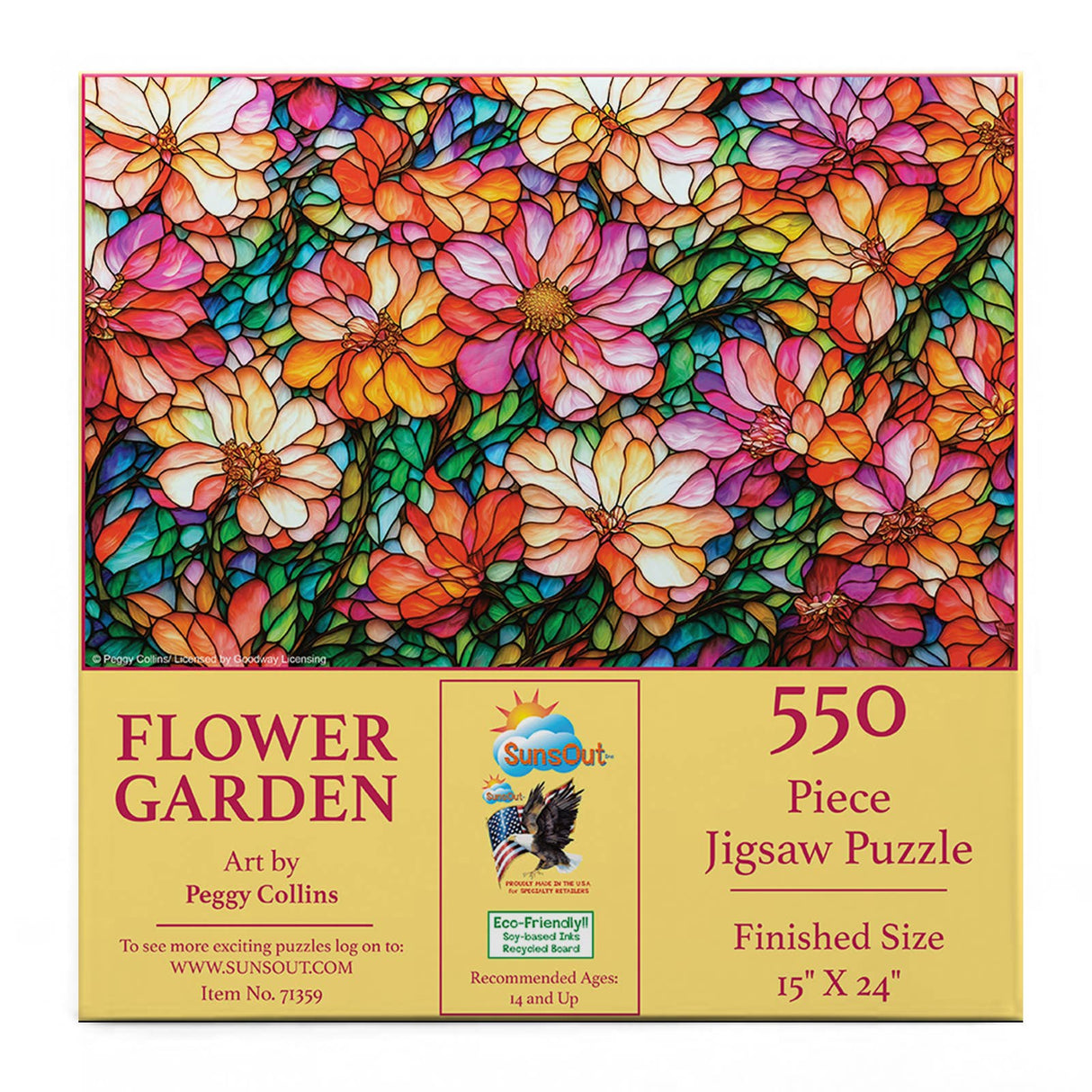 Flower Garden 550 Piece Floral Puzzle by SunsOut Puzzles - SunsOut - Jigsaw Puzzles - The Puzzle Center -