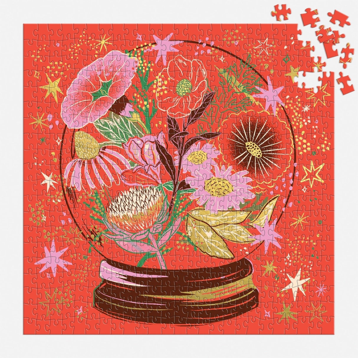 Flower Gazing 500 Piece Foil Jigsaw Puzzle | Galison - Jigsaw Puzzles - The Puzzle Center