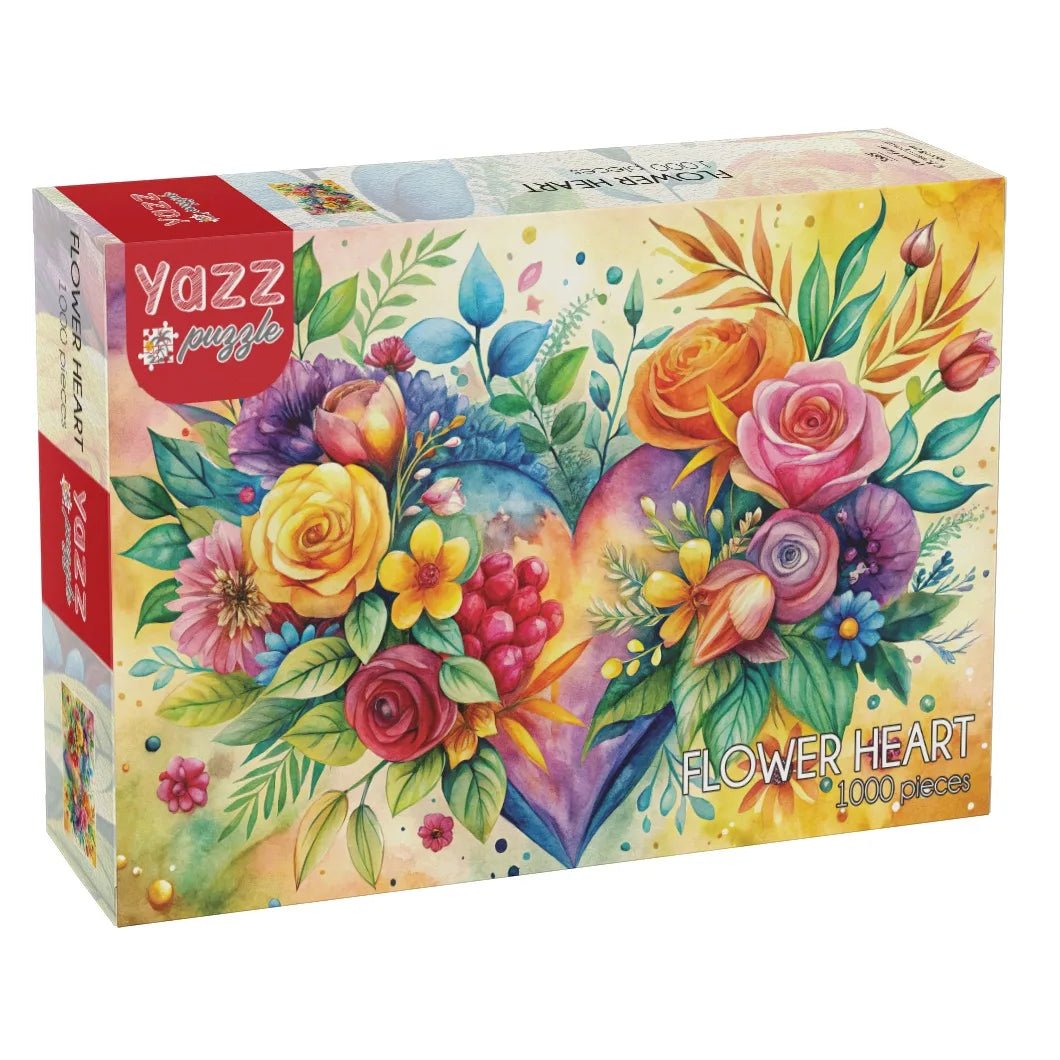 Flower Heart 1000 Piece Jigsaw Puzzle | Yazz - Jigsaw Puzzles - The Puzzle Center