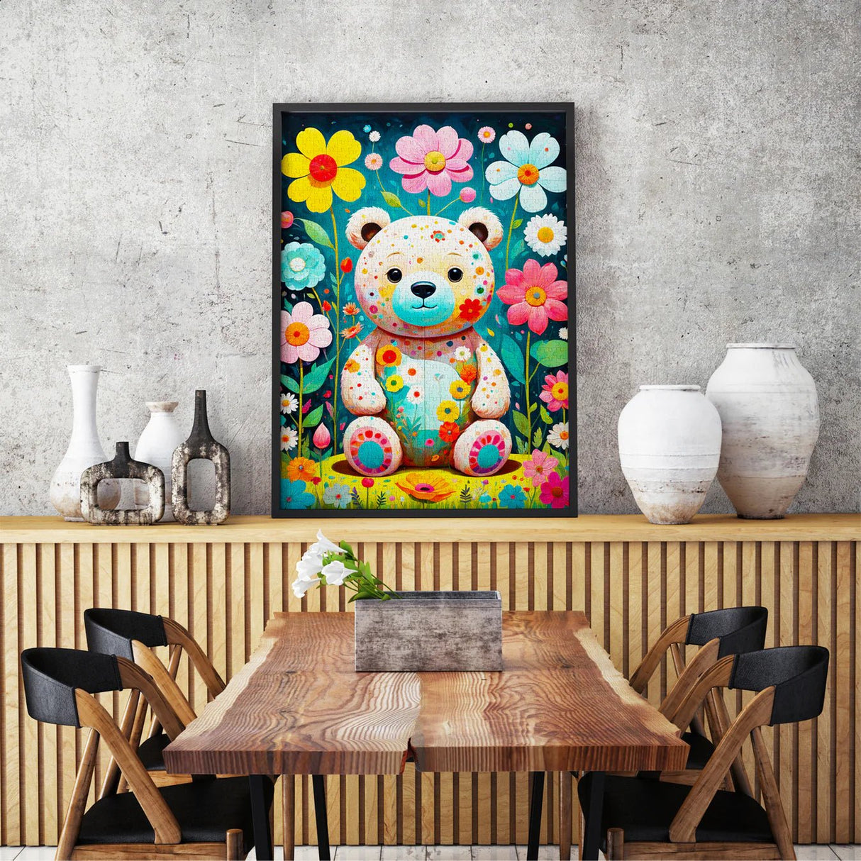 Flower Teddy Bear 1000 Piece Jigsaw Puzzle | Enjoy Puzzles - Jigsaw Puzzles - The Puzzle Center