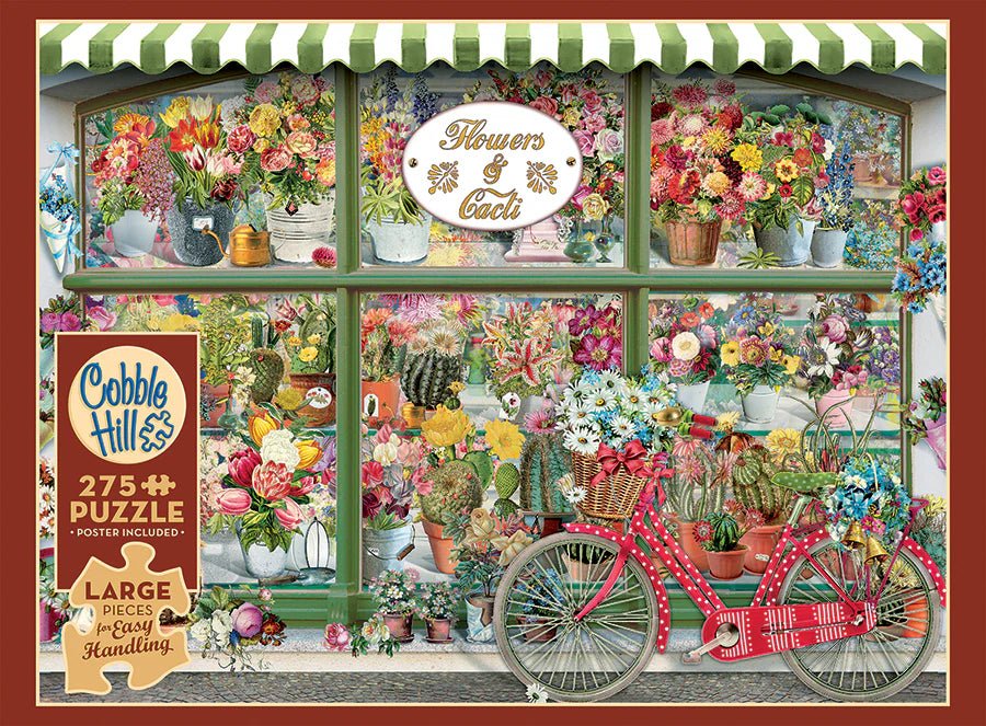 Flowers and Cacti Shop 275 Piece Puzzle by Cobble Hill Puzzles - Cobble Hill Puzzles - Jigsaw Puzzles - The Puzzle Center