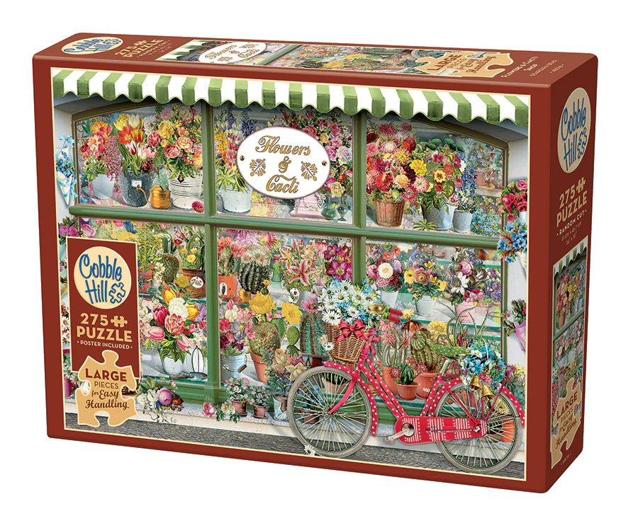 Flowers and Cacti Shop 275 Piece Puzzle by Cobble Hill Puzzles - Cobble Hill Puzzles - Jigsaw Puzzles - The Puzzle Center