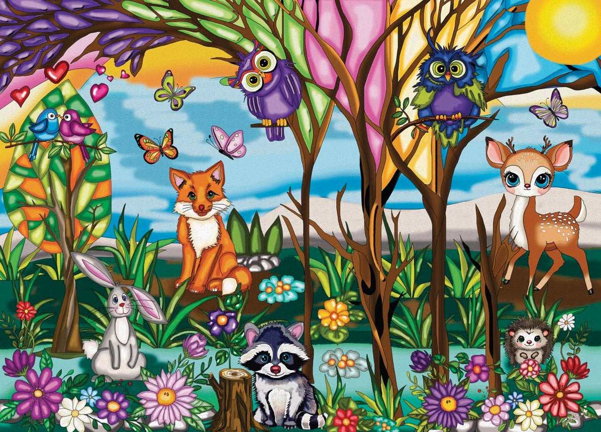 Friendly Forest Harmony 1000 Piece Jigsaw Puzzle by JaCaRou Puzzles - JaCaRou Puzzles Inc. - Jigsaw Puzzles - The Puzzle Center -