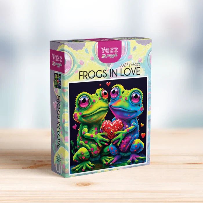 Frogs in Love 1000 Piece Jigsaw Puzzle by Yazz Puzzles - Yazz - Jigsaw Puzzles - The Puzzle Center -