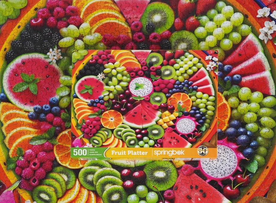 Fruit Platter 500 Piece Jigsaw Puzzle by Springbok Puzzles - Springbok Puzzles - Jigsaw Puzzles - The Puzzle Center